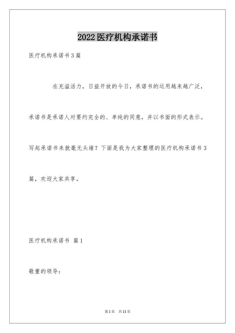 2024医疗机构承诺书_10_第1页