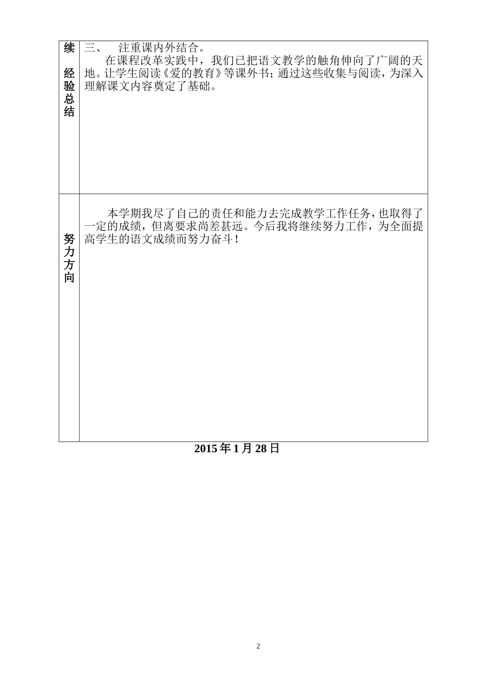 语文科教学工作总结_第2页
