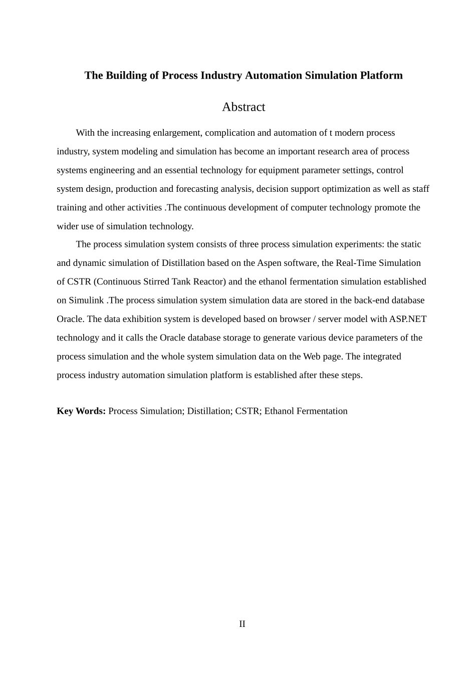 流程工业综合自动化仿真平台的建设毕业论文_第3页