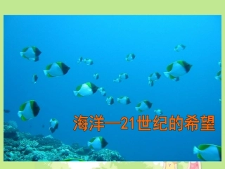 海洋——21世纪的希望