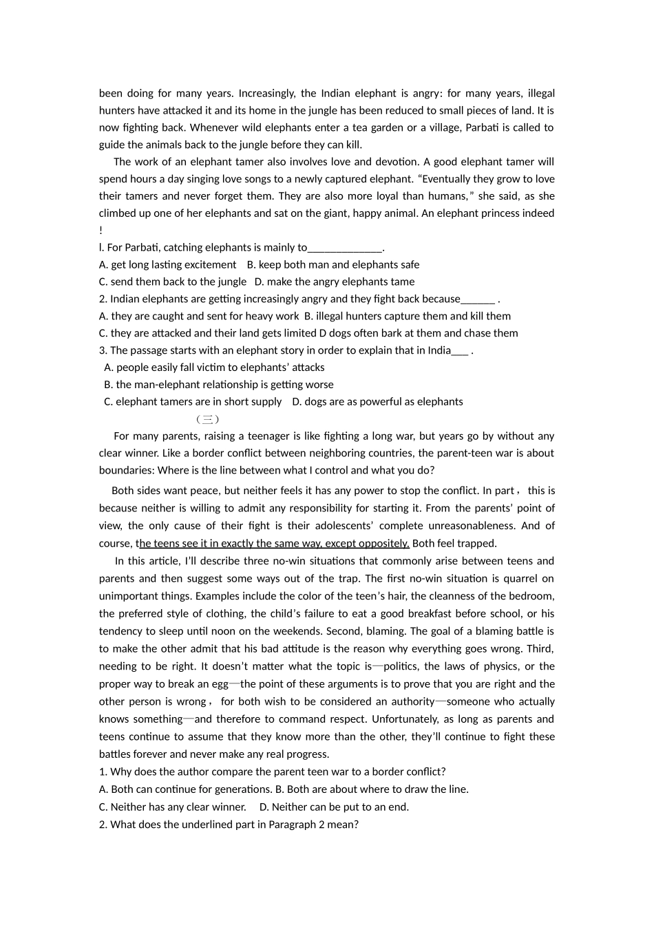 高一英语阅读理解l练习10篇 (2)_第2页