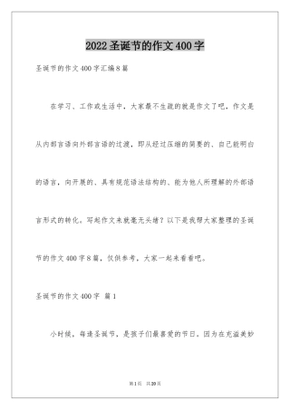 2024圣诞节的作文400字_9