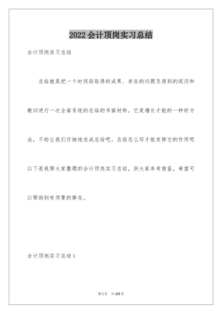 2024会计顶岗实习总结_18