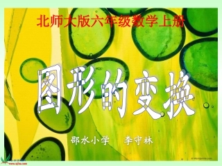 （北师大版）六年级数学上册课件图形的变换1