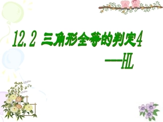 122三角形全等的条件HL课件