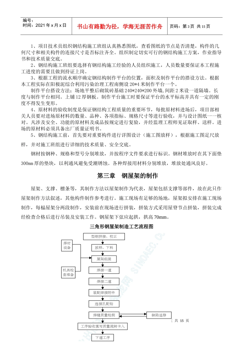 钢管屋架施工方案_第3页