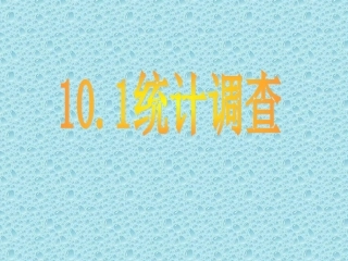 统计调查全面调查