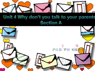 2014八年级英语下册《Unit4_Why_don’t_you_talk_to_your_parents_Section_A》课件