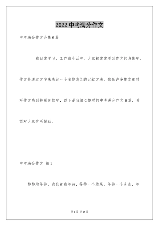 2024中考满分作文_24