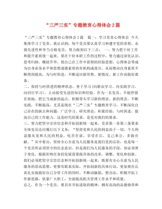 “三严三实”专题教育心得体会2篇 