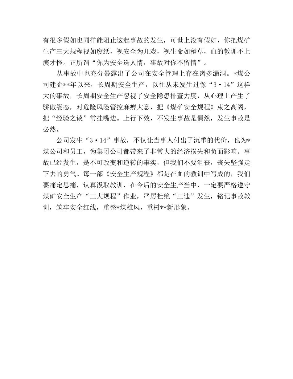 “3·14”事故反思教育整顿大会心得体会 _第3页
