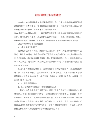 2024律师工作心得体会 