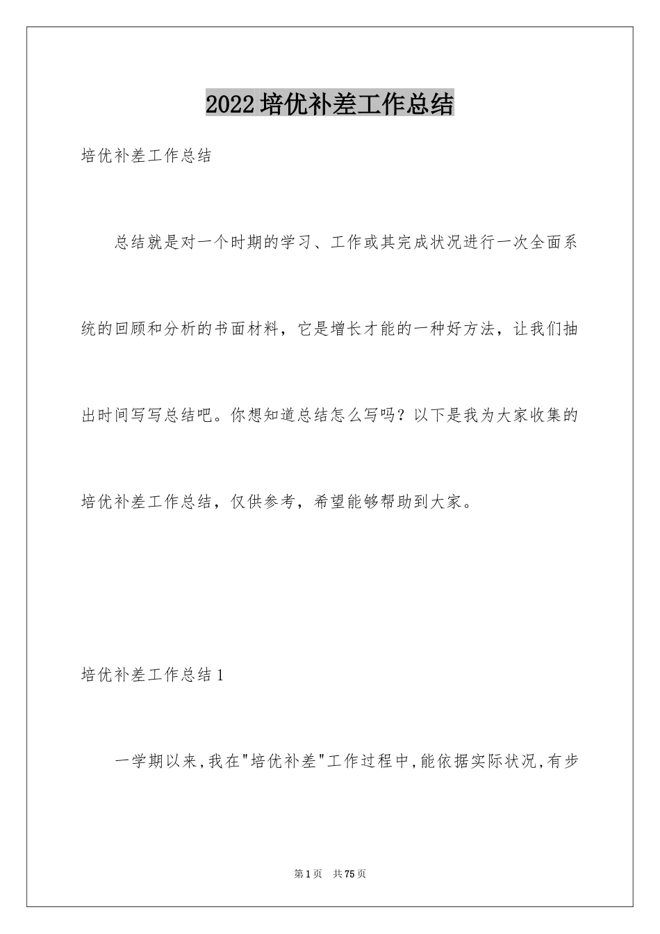 2024培优补差工作总结_12_第1页