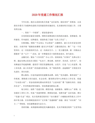 2024年党建工作情况汇报 