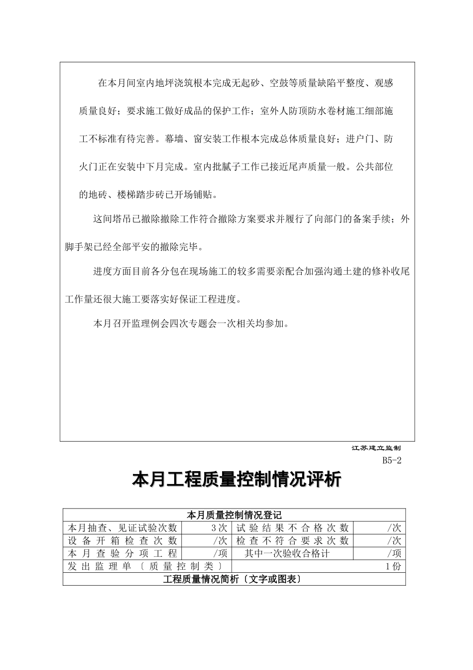 智海商务广场工程监理月报_第2页