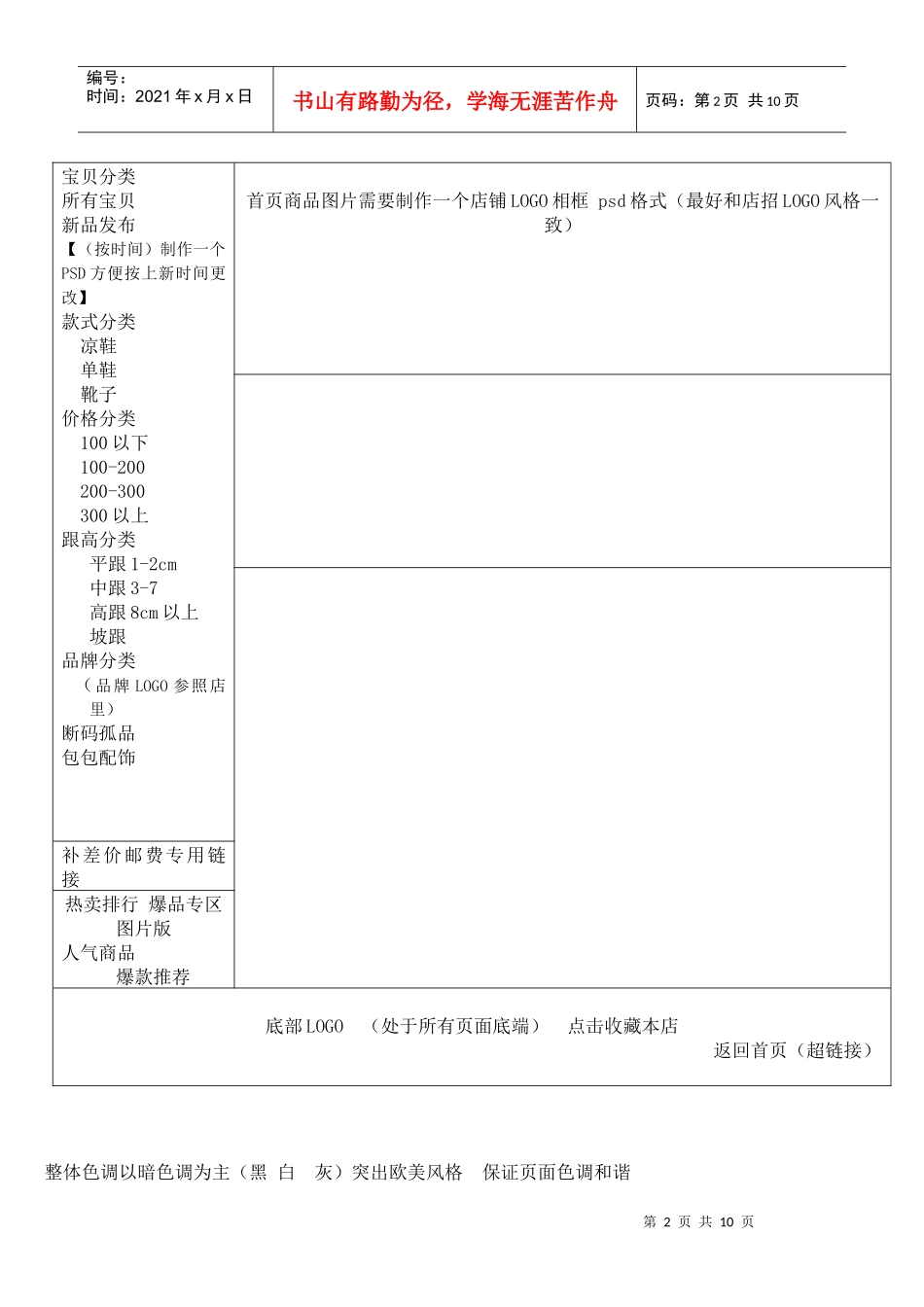 非常鞋屋整店装修任务发布_第2页