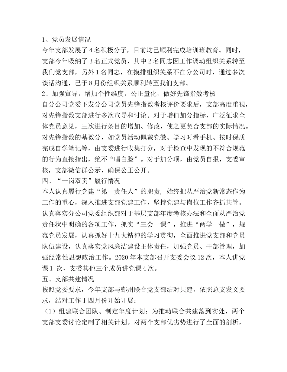 2024年度党支部书记抓基层党建工作述职报告 _第3页