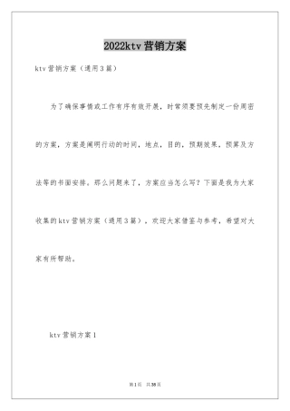 2024ktv营销方案_1