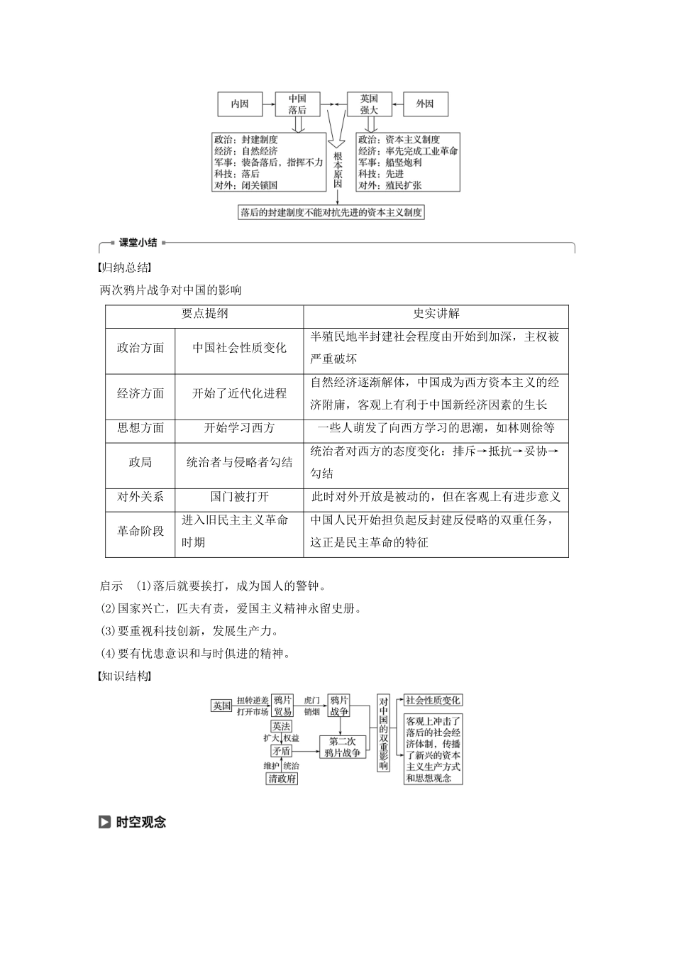 高中历史 第四单元 内忧外患与中华民族的奋起 第12课 鸦片战争学案（含解析）岳麓版必修1-岳麓版高一必修1历史学案_第3页