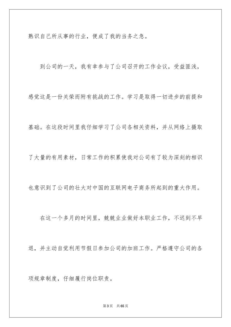 2024公司新员工个人试用期工作总结_3_第3页