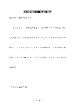2024元旦的作文400字_11