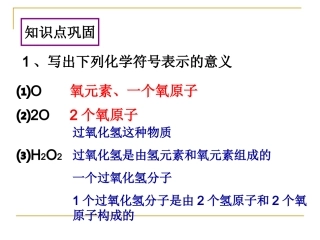 （第2课时复习）化学化学式与化合价