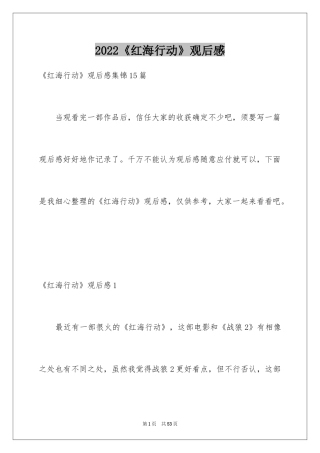 2024《红海行动》观后感_1
