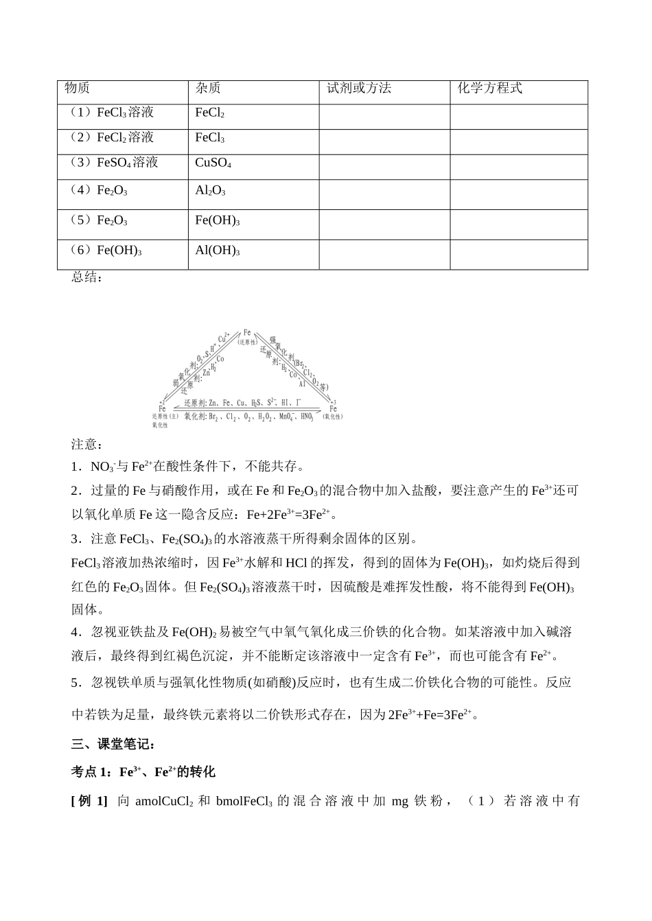 课时27（学生）铁、铜的获取及应用_第2页