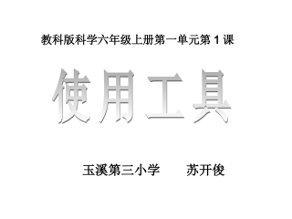 苏开俊科学六年级上册第一课使用工具