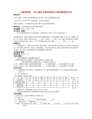 高中化学《元素周期律》学案6 新人教版必修2