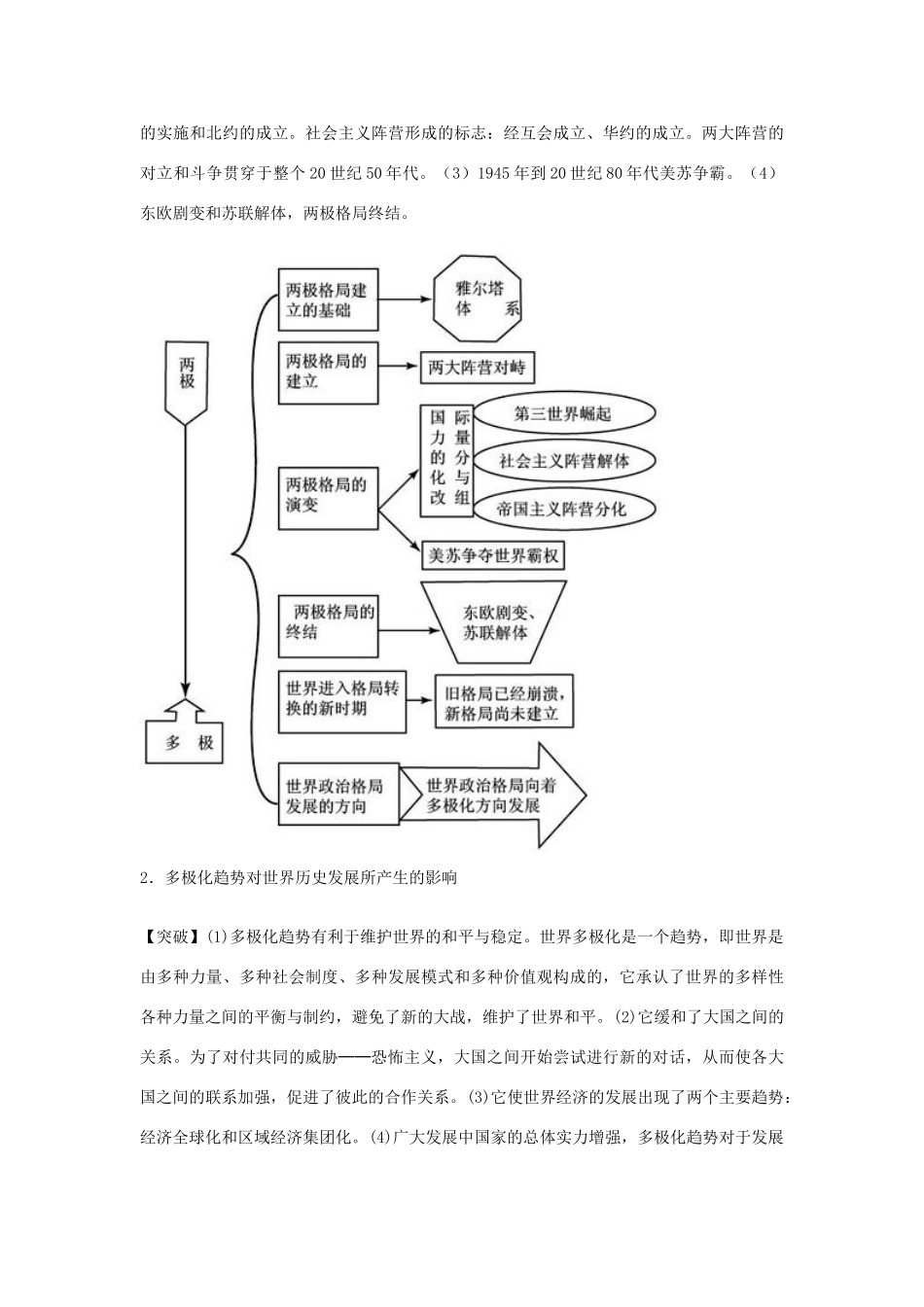 高中历史《世纪之交的世界格局》学案4 新人教版必修1_第3页