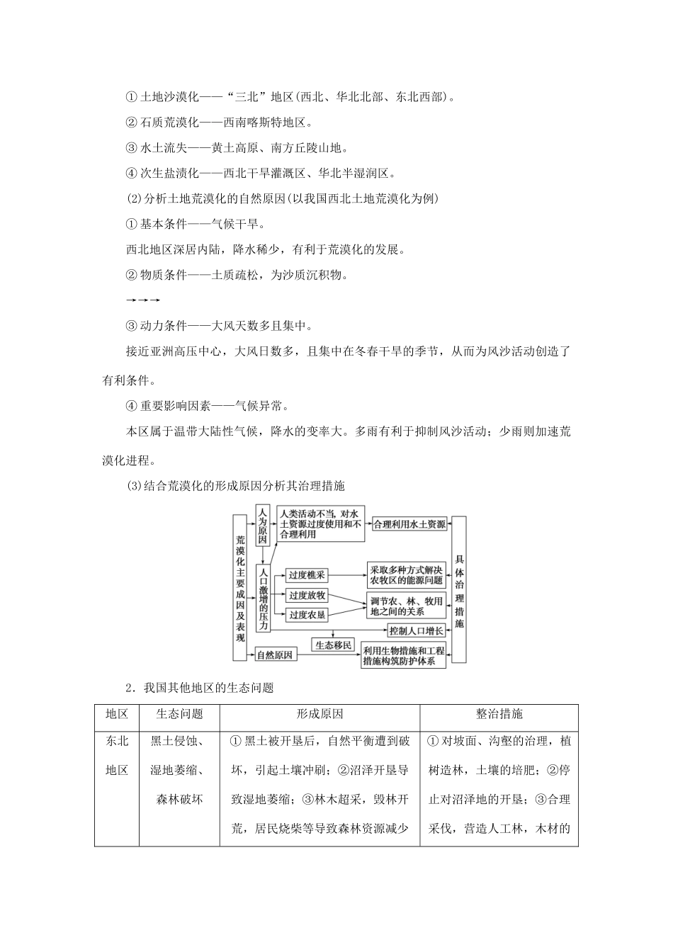 优化方案（福建专用）高考地理总复习 第十三章 第27讲 荒漠化的防治-以我国西北地区为例学案-人教版高三全册地理学案_第3页