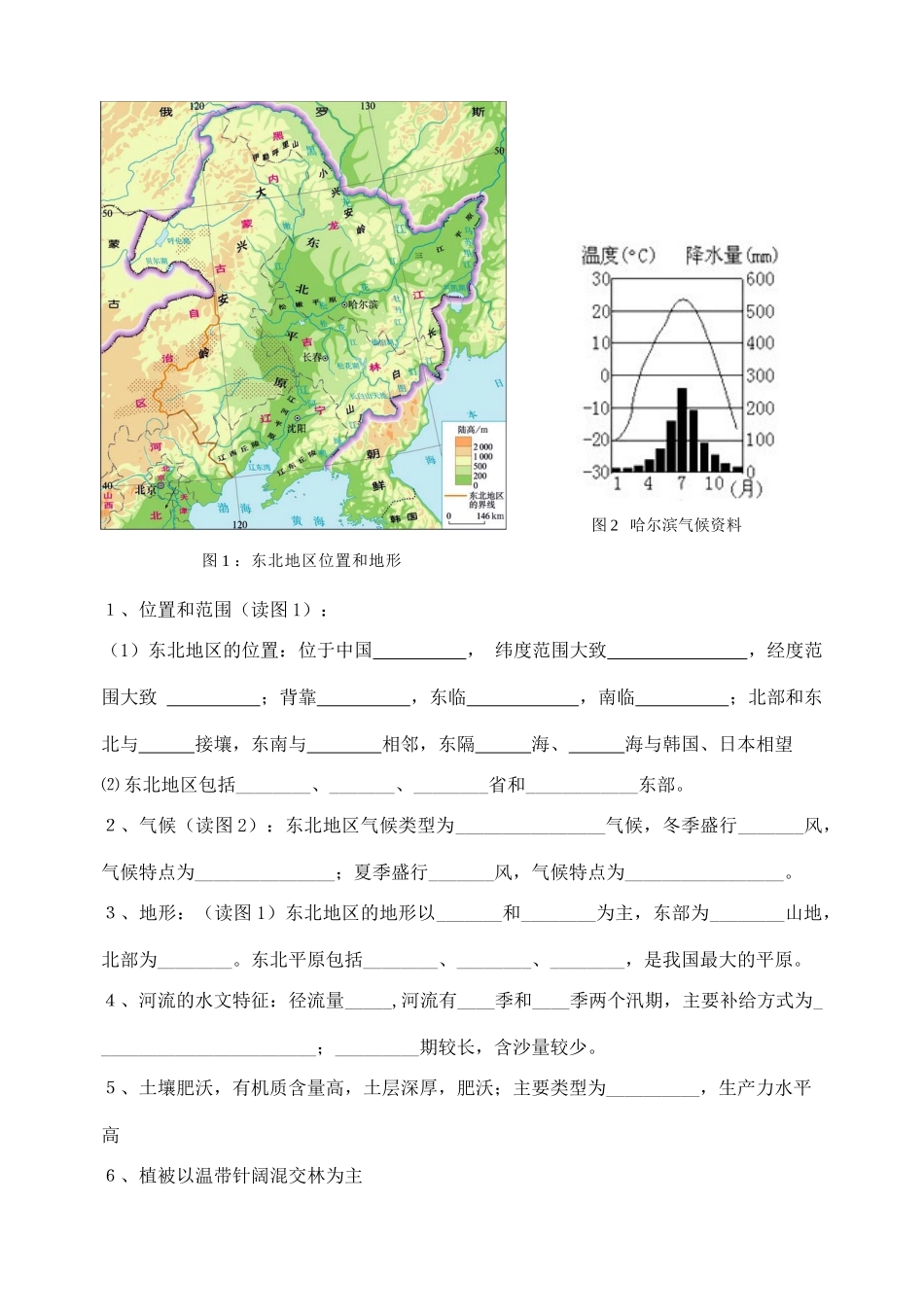 山东省高考地理 区域地理 东北地区复习学案-人教版高三全册地理学案_第2页
