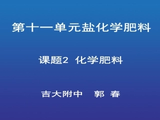 课题2　化学肥料1