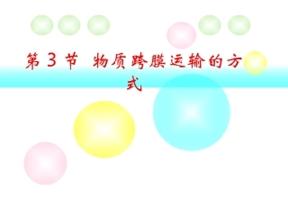 物质跨膜运输方式（讲课用）