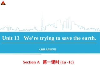 2014年人教版新目标九年级英语Unit13（第1课时）精美课件