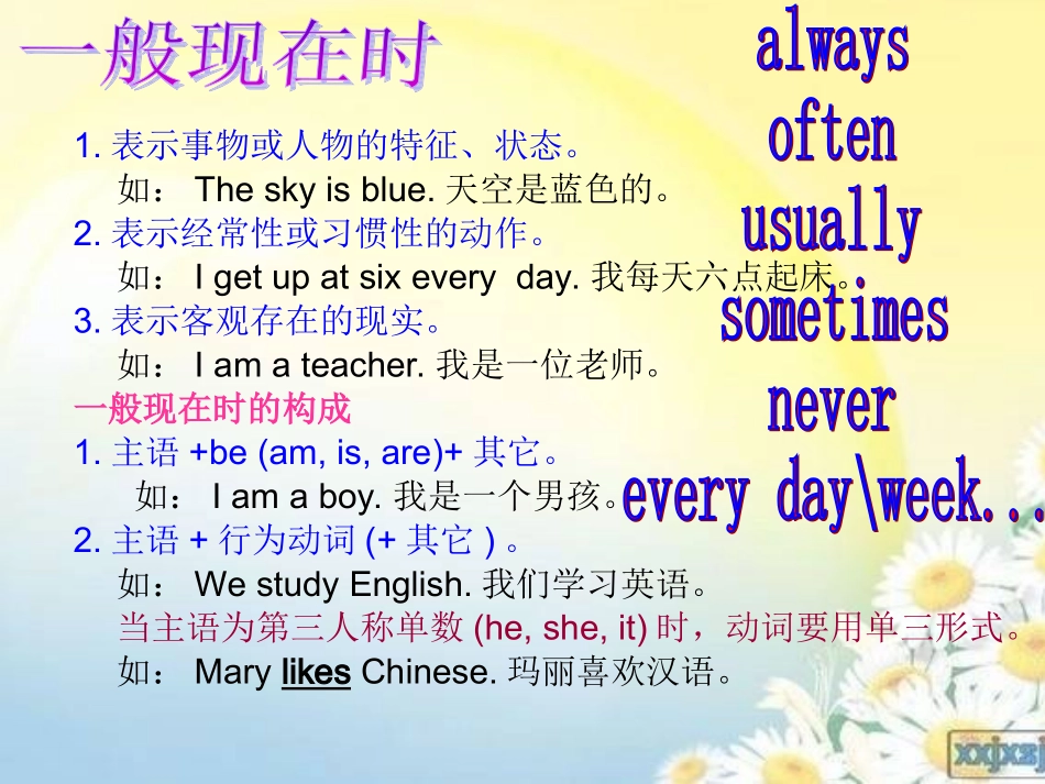 小学英语一般现在时_第1页