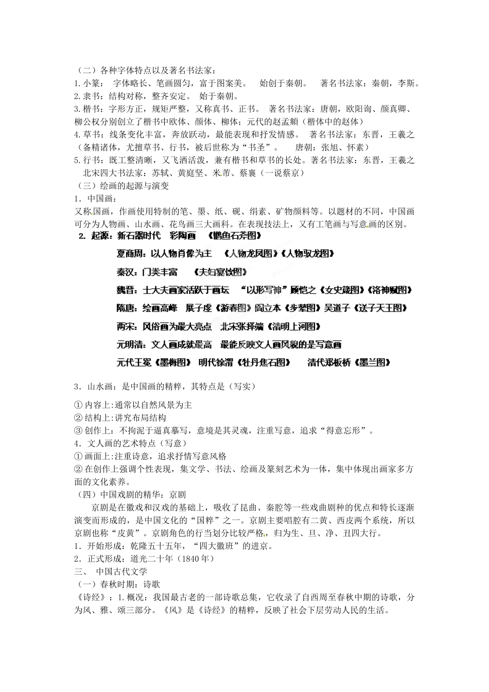 江苏省灌南高级中学高三历史 专题二 古代中国的科学技术与文化复习导学案_第2页