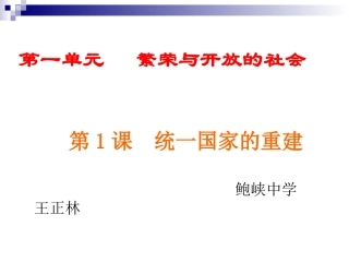 《统一国家的重建》