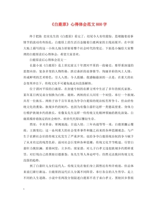 《白鹿原》心得体会范文800字 (000002)