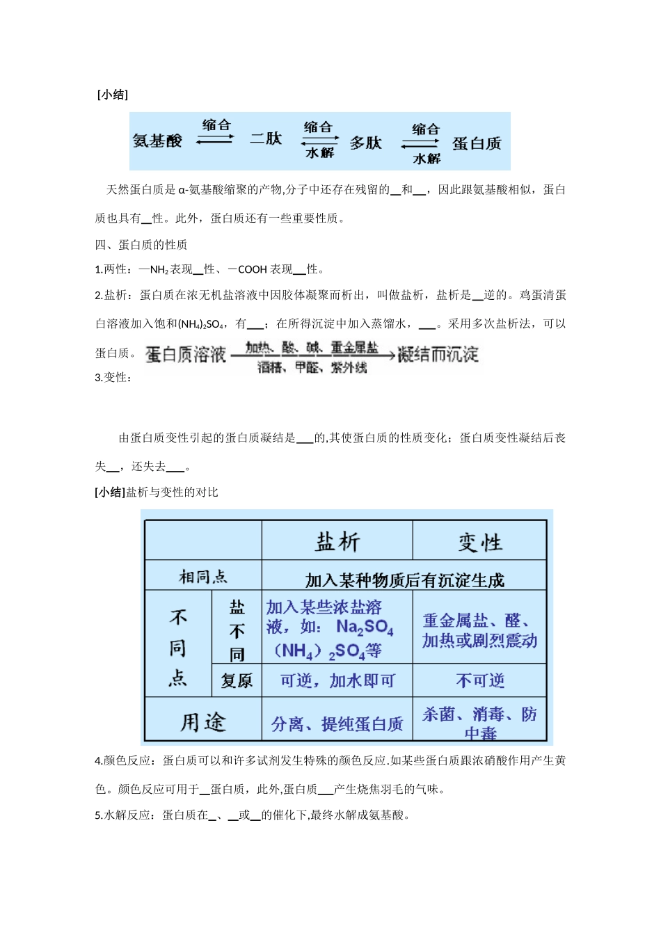 高中化学《生命的基础——蛋白质》学案3 新人教版选修1_第3页