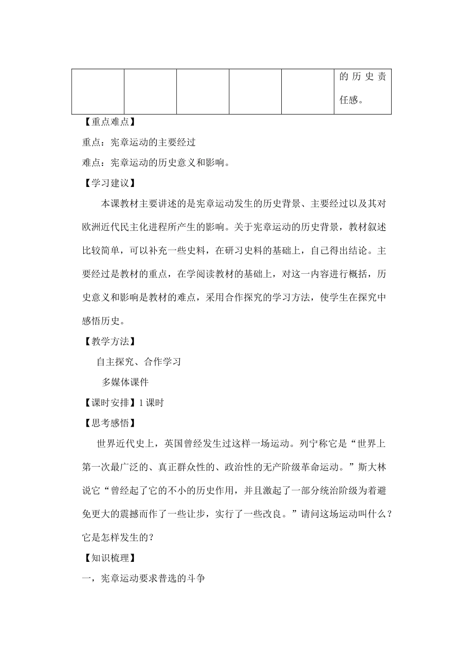 高中历史：英国宪章运动导学案 新人教版选修2_第2页