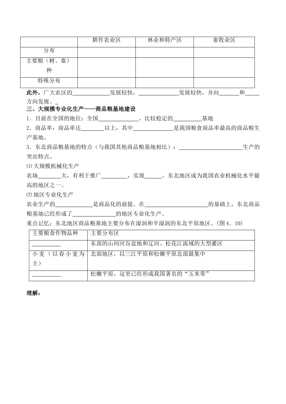 山西省运城市康杰中学高中地理 4.1 区域农业发展 以我国东北地区为例学案 新人教版必修3_第3页