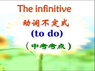 动词不定式复习2