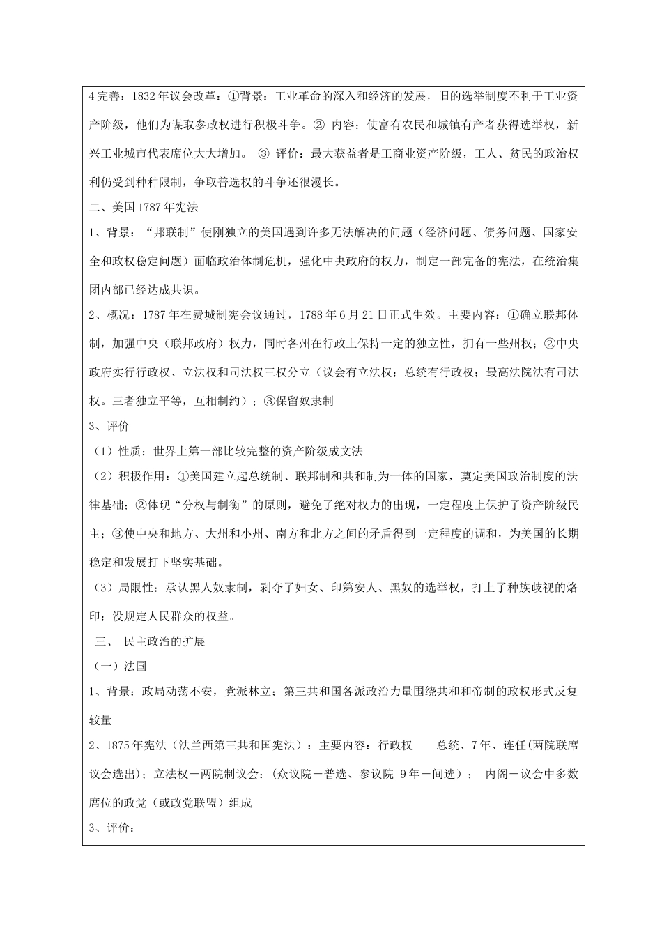 河北省高碑店市第三中学高二历史 西方文明的源头和欧美代议制的确立复习学案_第3页