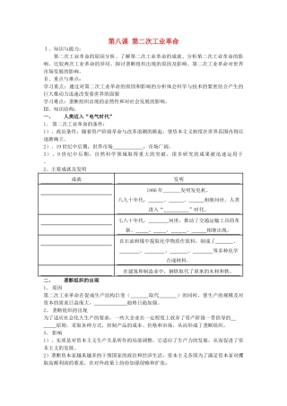 高中历史《第二次工业革命》学案4 新人教版必修2