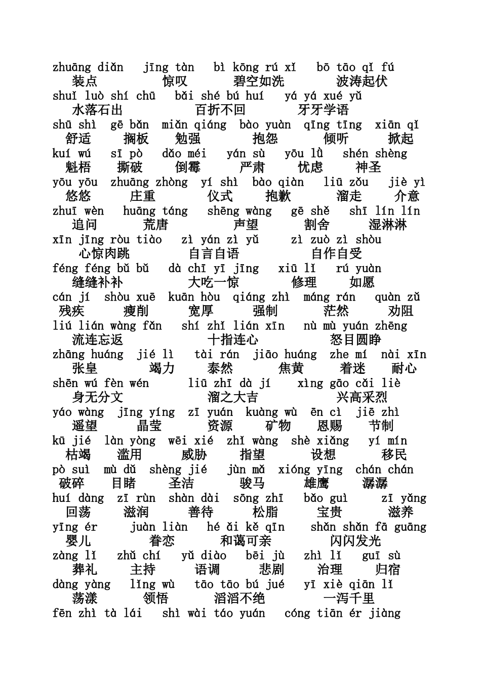 小学语文第十一册日积月累词语_第2页