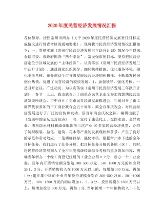 2024年度民营经济发展情况汇报 