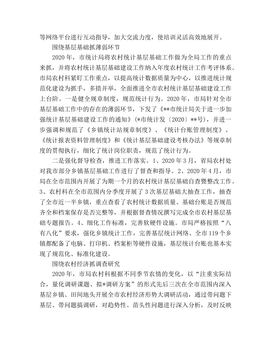 2024年--市农村统计工作报告范文 _第2页