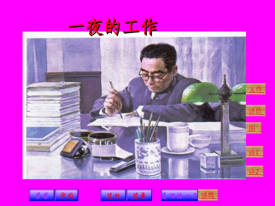 六年级语文《一夜的工作》PPT课件_第3页
